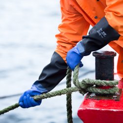 Fiskarahandskar vinyl/PVC vi granulat